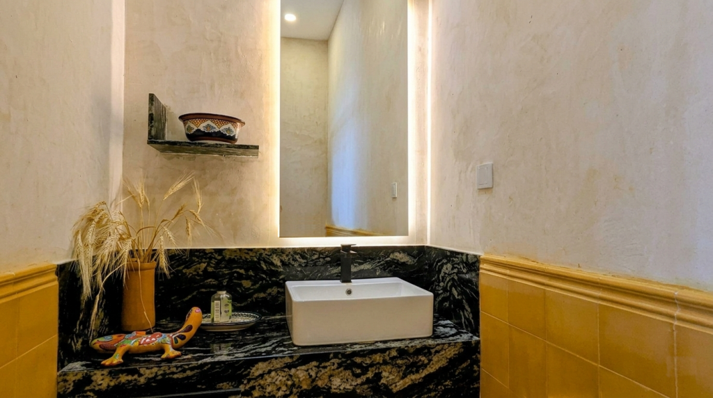 Baño de Vistas, Casa Sacbé. Oseguera González Arquitectos.